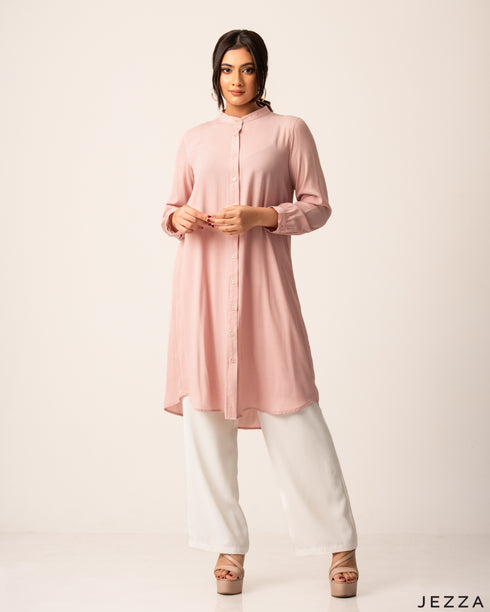 Poly Cotton Top With Back Smocked Panel 60841
